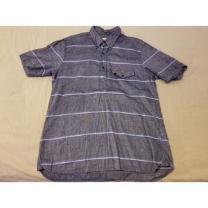 Mens Brooks Brothers Polo Shirt L Large Gray Grey Cotton